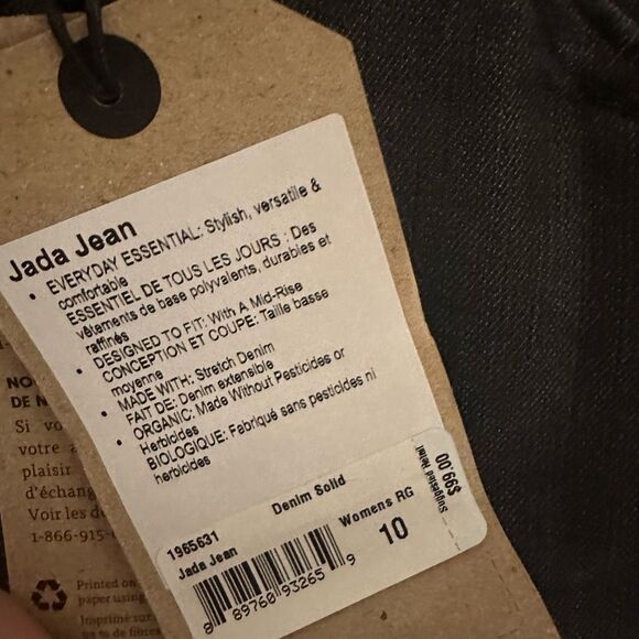 Prana $99 Jada jeans denim solid boot cut women's size 10 NEW - Picture 8 of 9